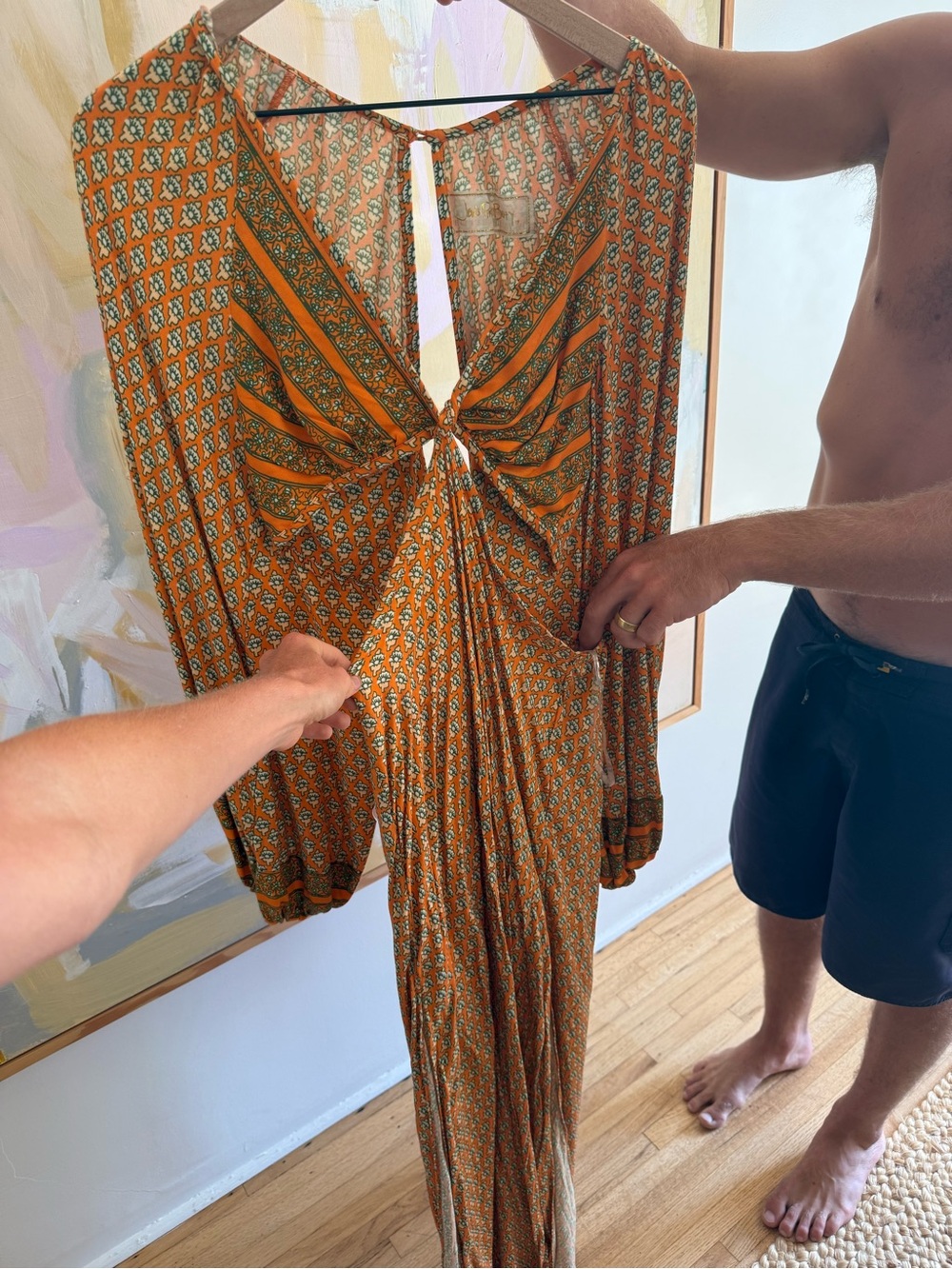 Jen's Pirate Booty Boho Printed Maxi Dress